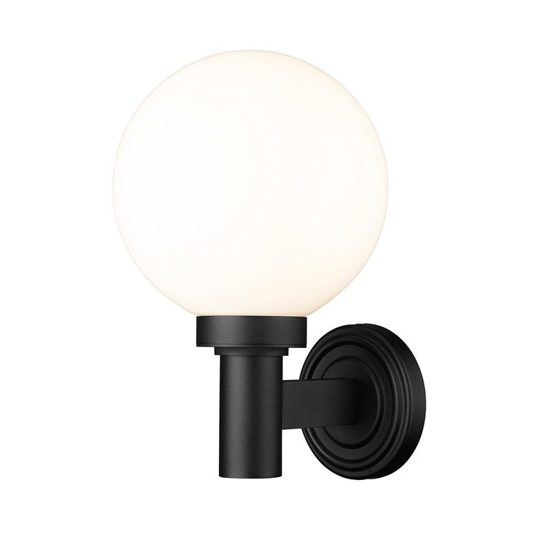 Z-Lite 597M-BK Laurent One Light Outdoor Wall Sconce, Black