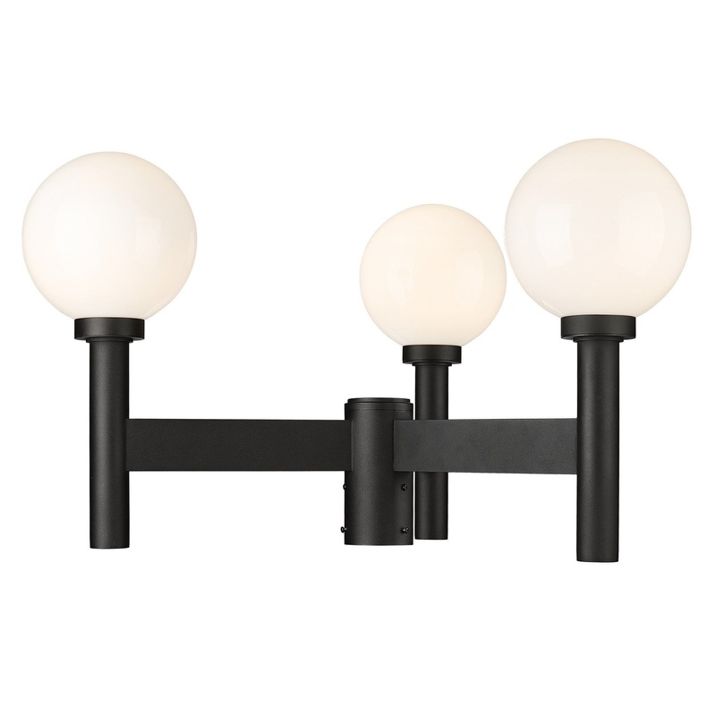 Z-Lite 597MP3-BK Laurent Three Light Outdoor Post Mount, Black