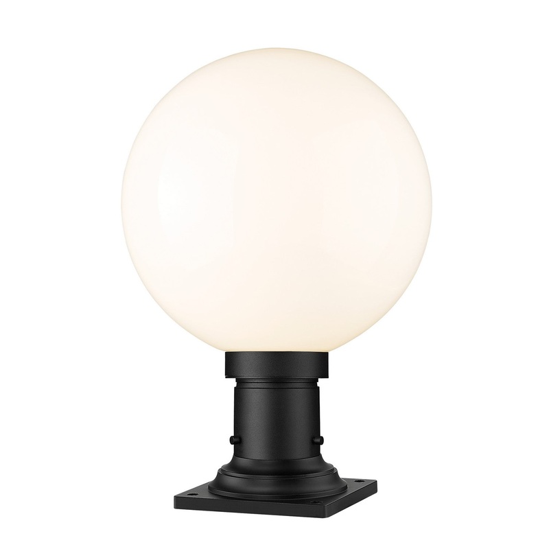 Z-Lite 597PHB-533PM-BK Laurent One Light Outdoor Pier Mount, Black