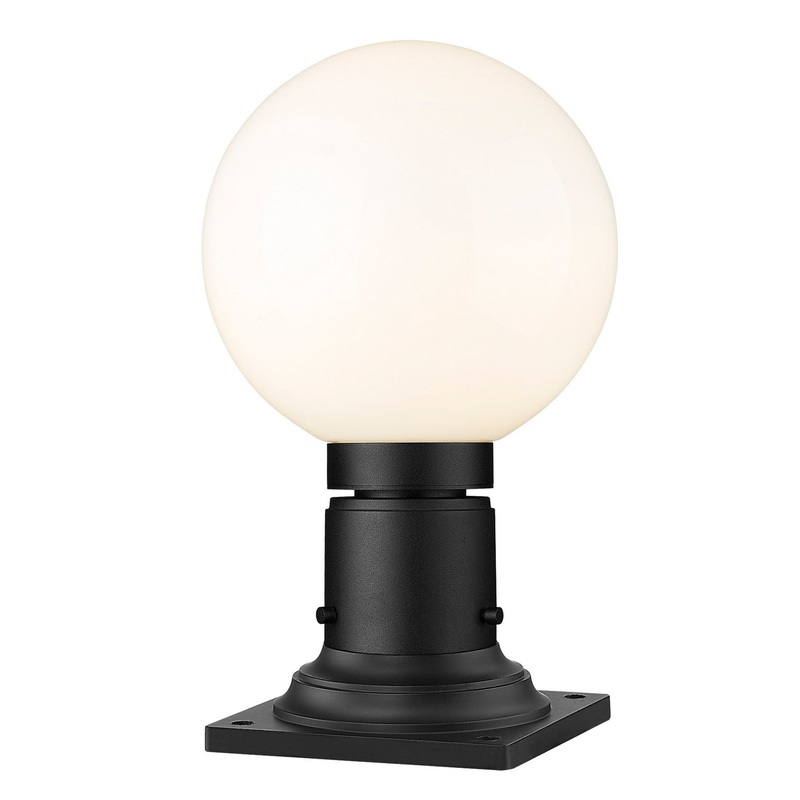 Z-Lite 597PHM-533PM-BK Laurent One Light Outdoor Pier Mount, Black