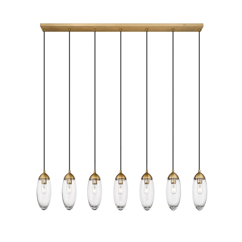 Z-Lite 651P-7L-RB Arden Seven Light Chandelier, Rubbed Brass