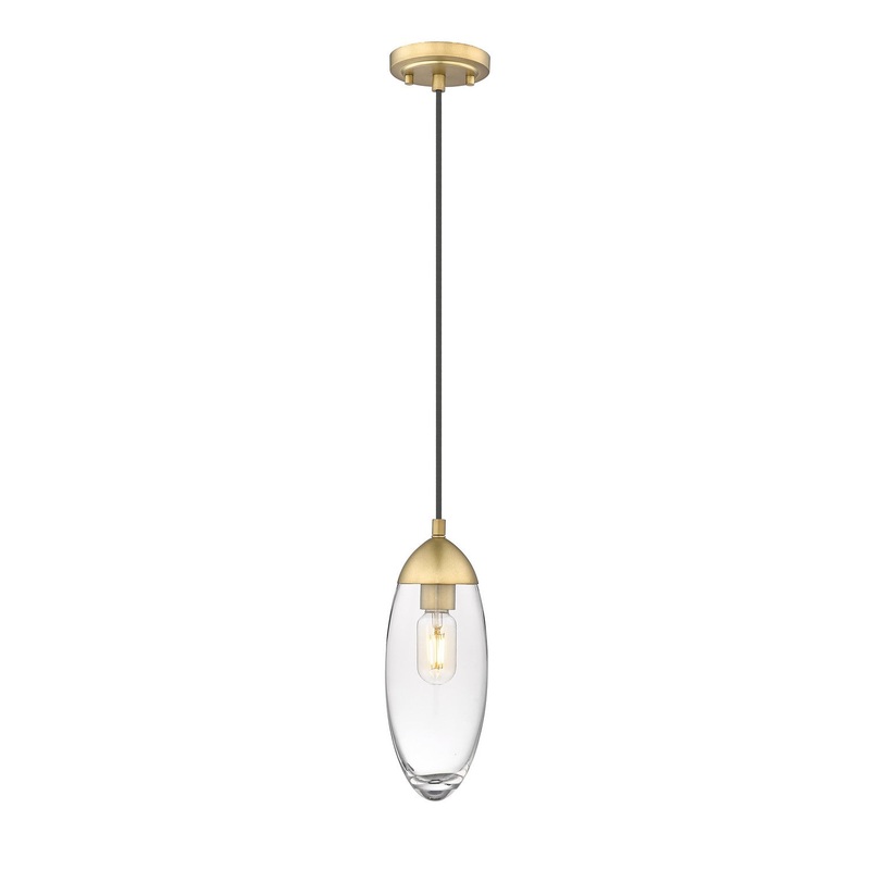 Z-Lite 651P-RB Arden One Light Pendant, Rubbed Brass