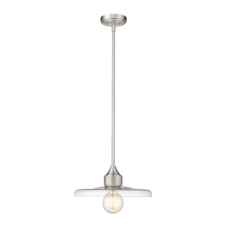 Z-Lite 821P14-BN Paloma One Light Pendant, Brushed Nickel
