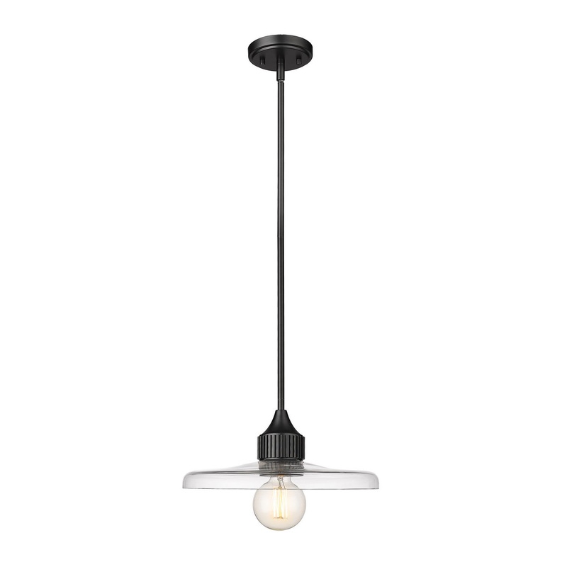 Z-Lite 821P14-MB Paloma One Light Pendant, Matte Black