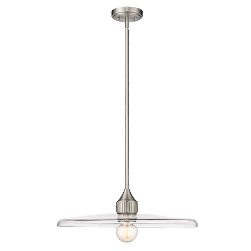Z-Lite 821P24-BN Paloma One Light Pendant, Brushed Nickel