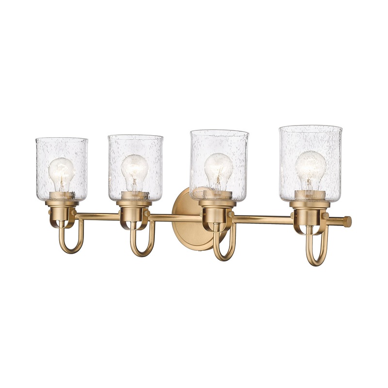 Z-Lite 340-4V-HG Kinsley Four Light Vanity, Heirloom Gold