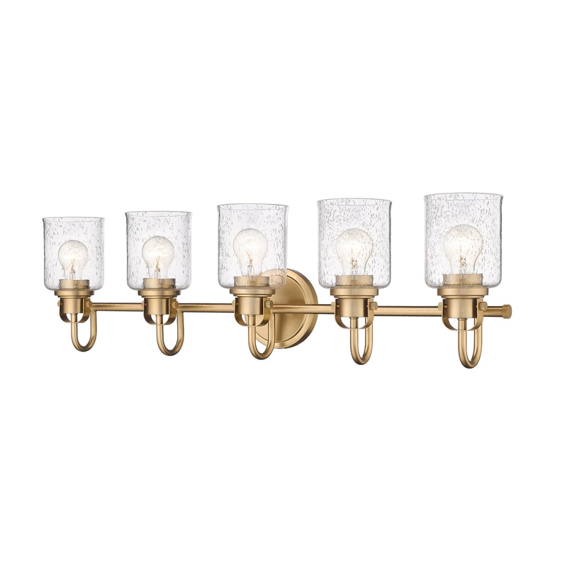 Z-Lite 340-5V-HG Kinsley Five Light Vanity, Heirloom Gold