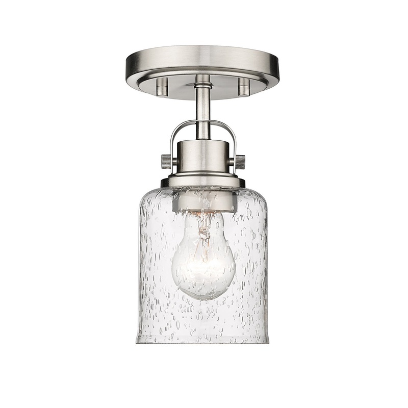 Z-Lite 340F1-BN Kinsley One Light Flush Mount, Brushed Nickel