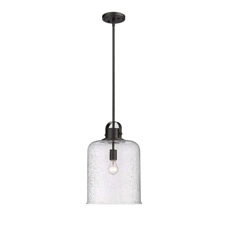Z-Lite 340P12-MB Kinsley One Light Pendant, Matte Black