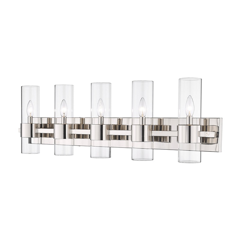 Z-Lite 343-5V-PN Lawson Five Light Vanity, Polished Nickel