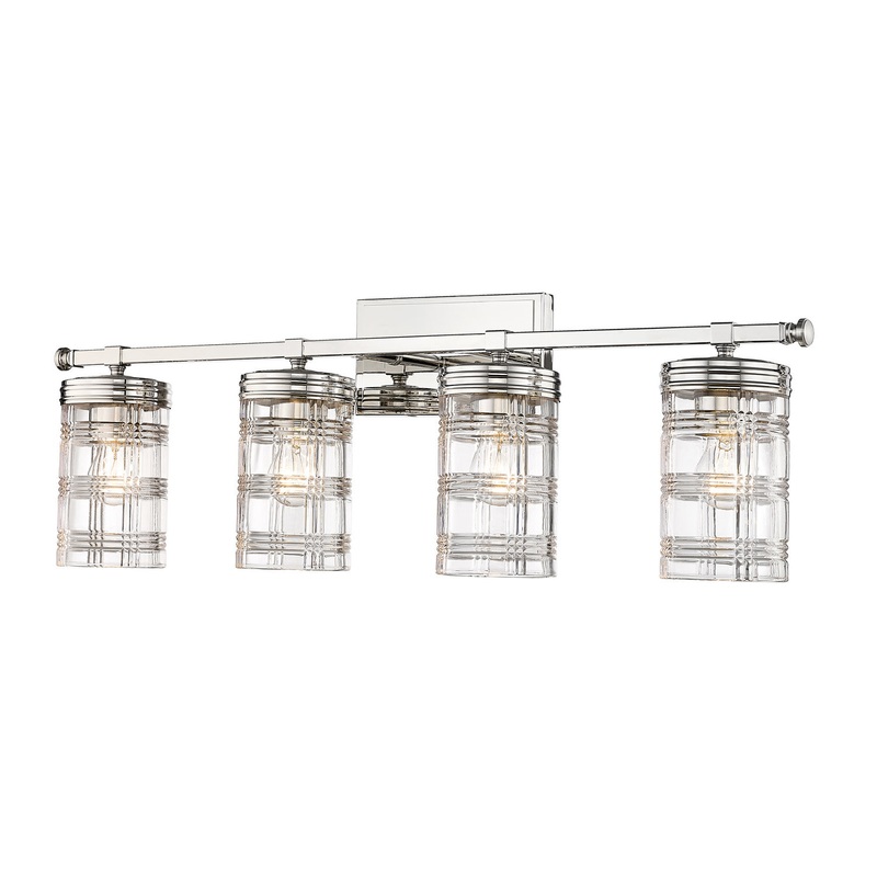 Z-Lite 344-4V-PN Archer Four Light Vanity, Polished Nickel