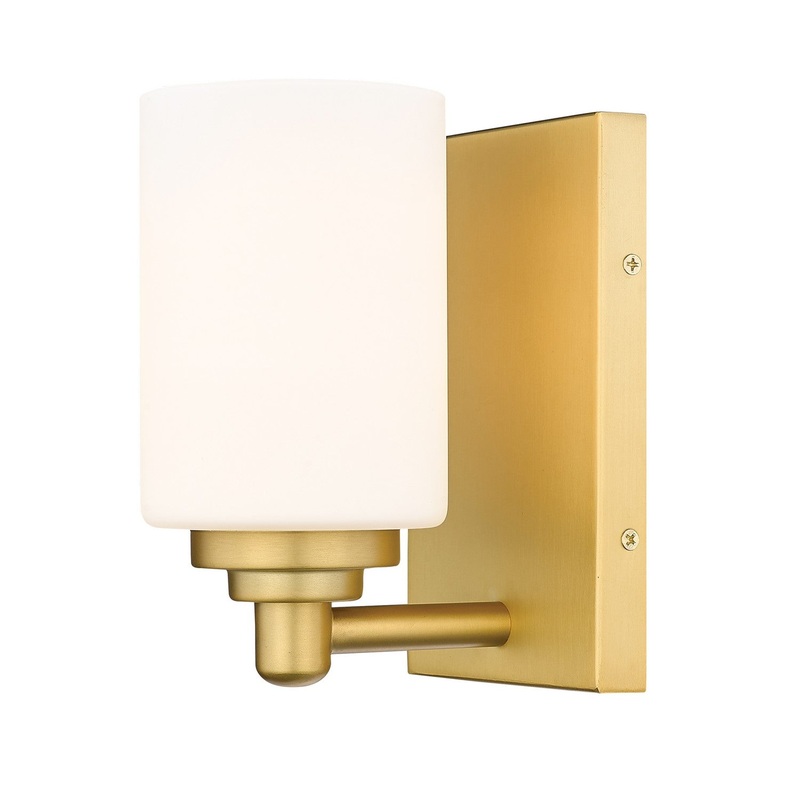 Z-Lite 485-1S-BG Soledad One Light Wall Sconce, Brushed Gold