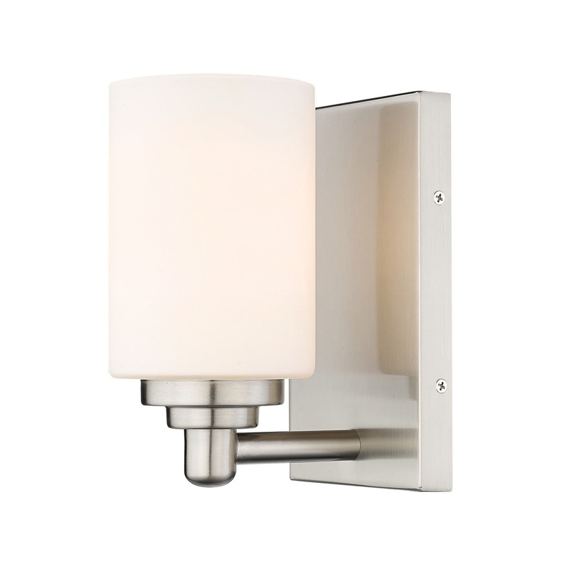 Z-Lite 485-1S-BN Soledad One Light Wall Sconce, Brushed Nickel