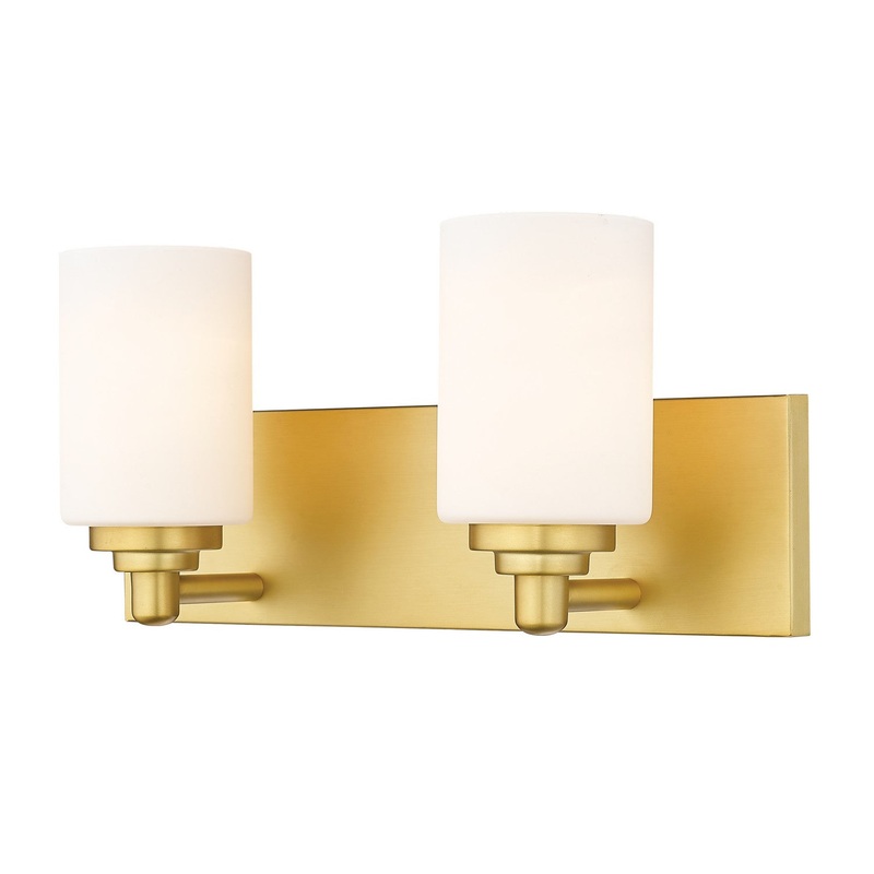 Z-Lite 485-2V-BG Soledad Two Light Vanity, Brushed Gold