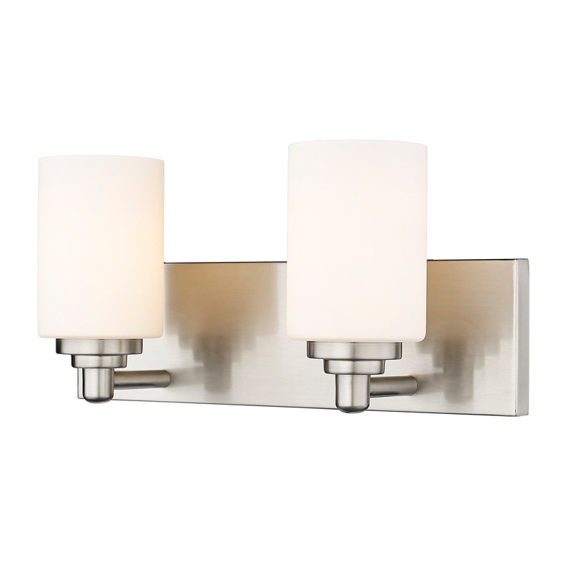 Z-Lite 485-2V-BN Soledad Two Light Vanity, Brushed Nickel