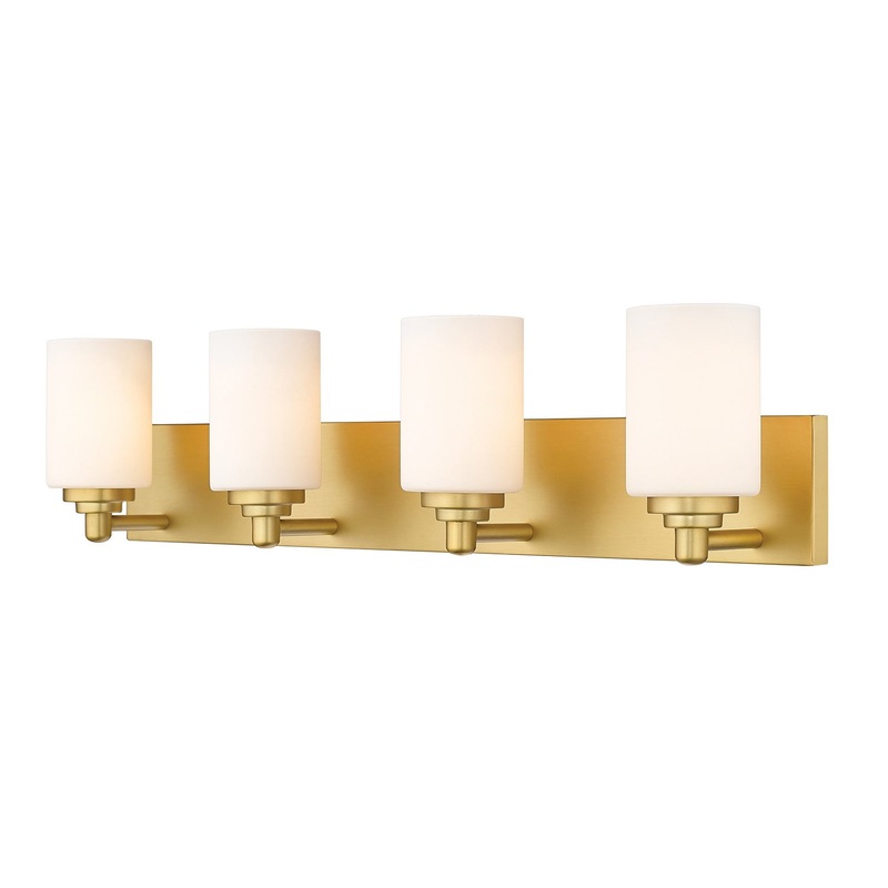 Z-Lite 485-4V-BG Soledad Four Light Vanity, Brushed Gold