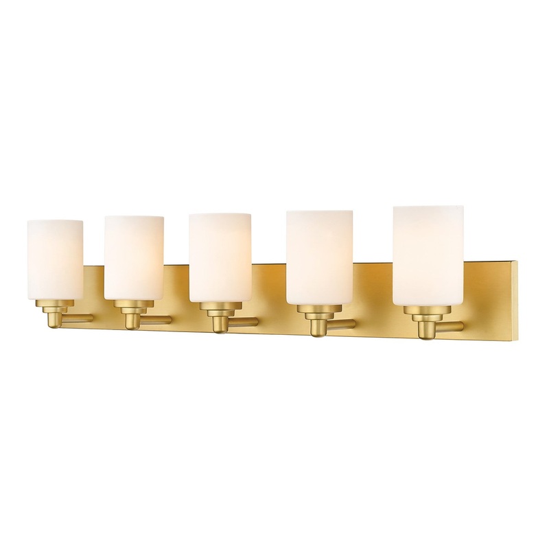 Z-Lite 485-5V-BG Soledad Five Light Vanity, Brushed Gold