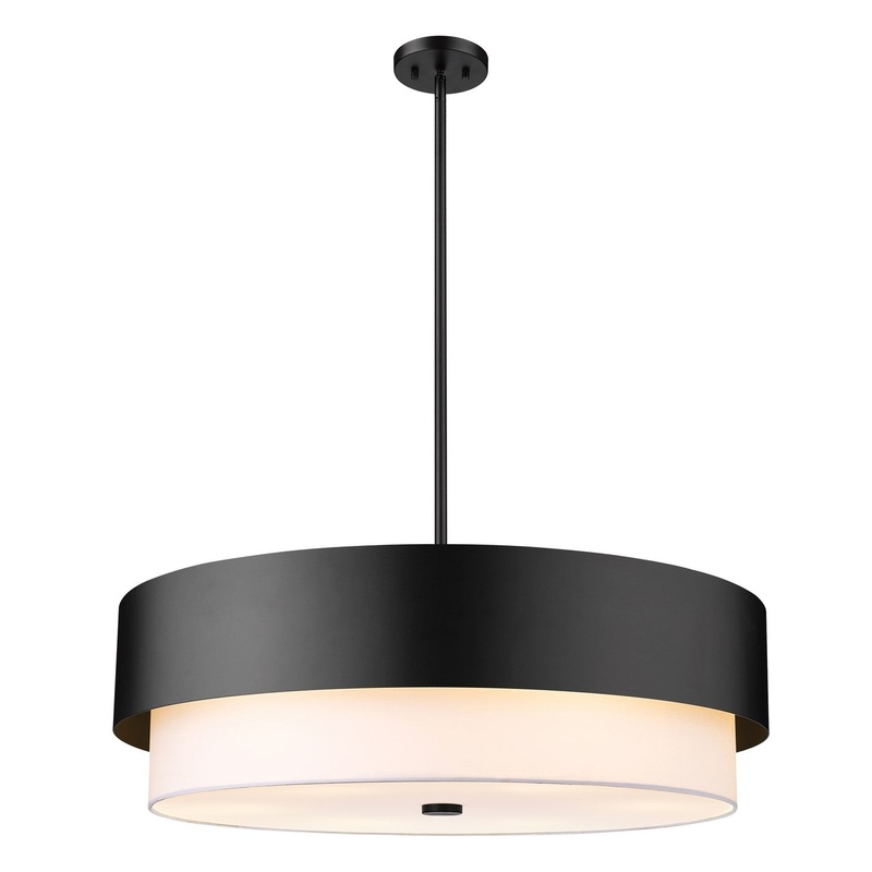 Z-Lite 495P32-MB Counterpoint Six Light Pendant, Matte Black