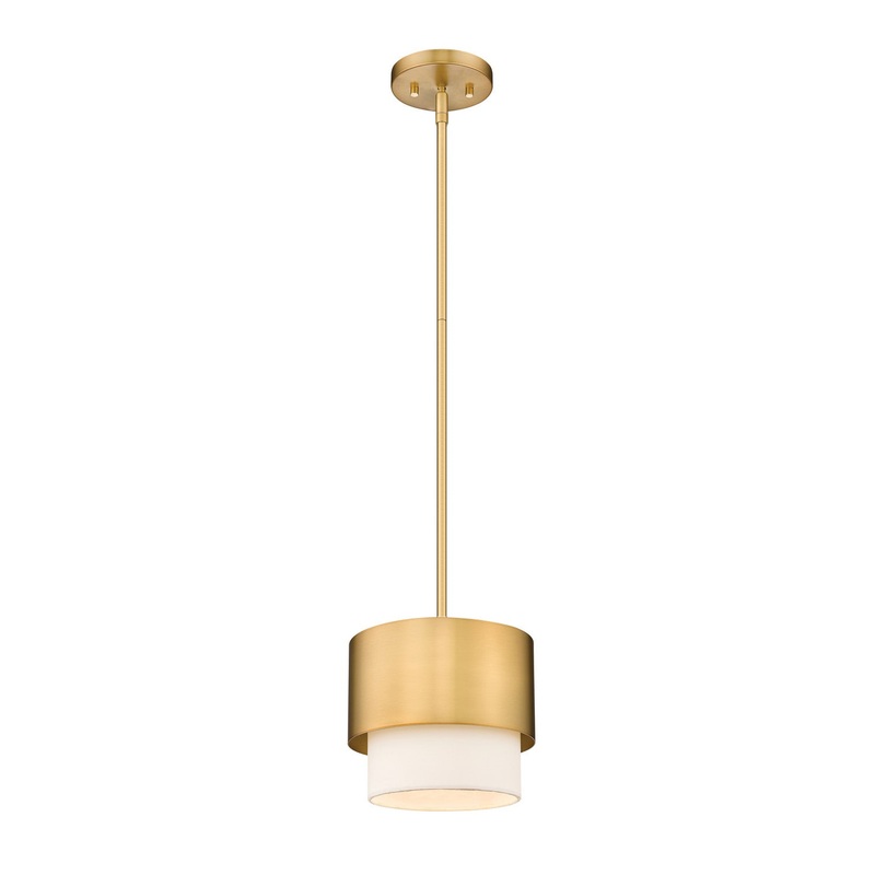 Z-Lite 495P7-MGLD Counterpoint One Light Pendant, Modern Gold