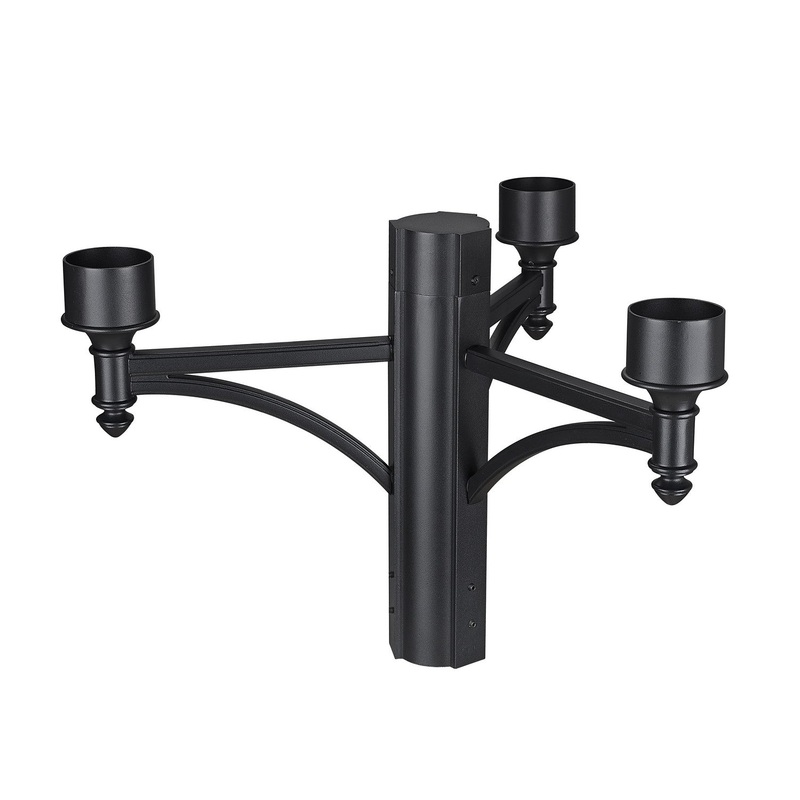 Z-Lite 501-3BK Outdoor Three Light Outdoor Posts/Hardware, Black