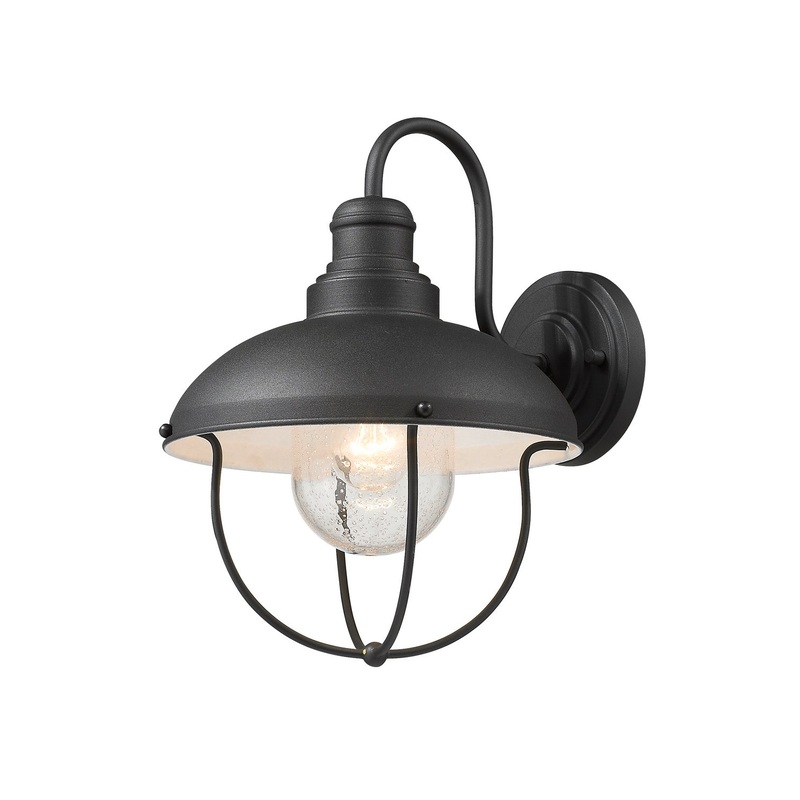Z-Lite 590M-BK Ansel One Light Outdoor Wall Sconce, Black
