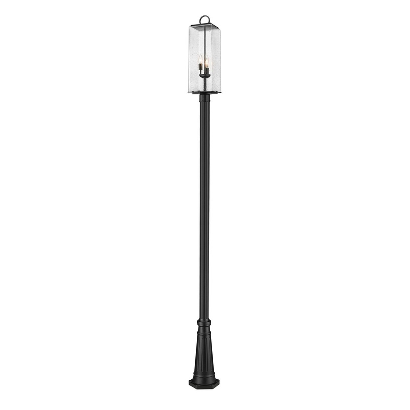 Z-Lite 592PHBR-519P-BK Sana Three Light Outdoor Post Mount, Black
