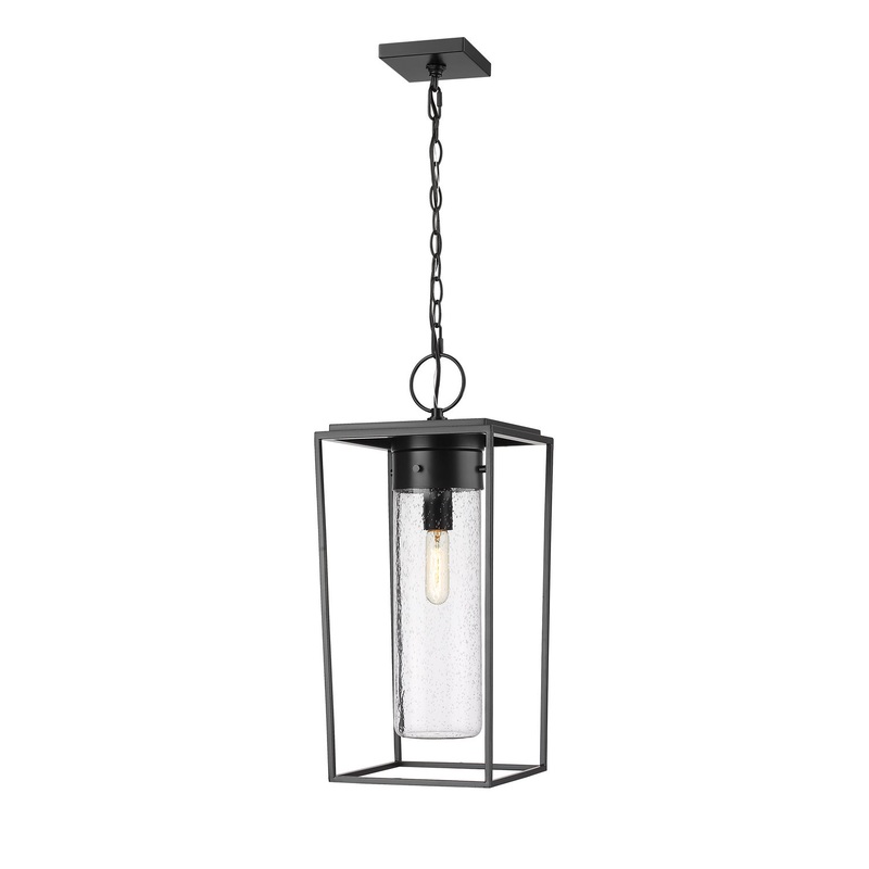 Z-Lite 594CHB-BK Sheridan One Light Outdoor Chain Mount Ceiling Fixture, Black