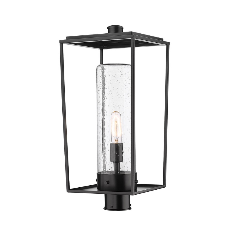 Z-Lite 594PHBR-BK Sheridan One Light Outdoor Post Mount, Black