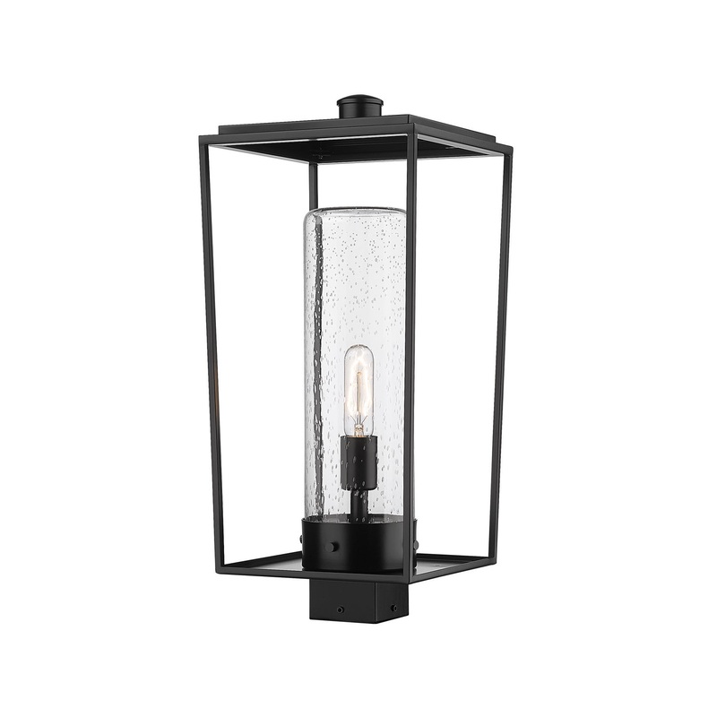 Z-Lite 594PHBS-BK Sheridan One Light Outdoor Post Mount, Black