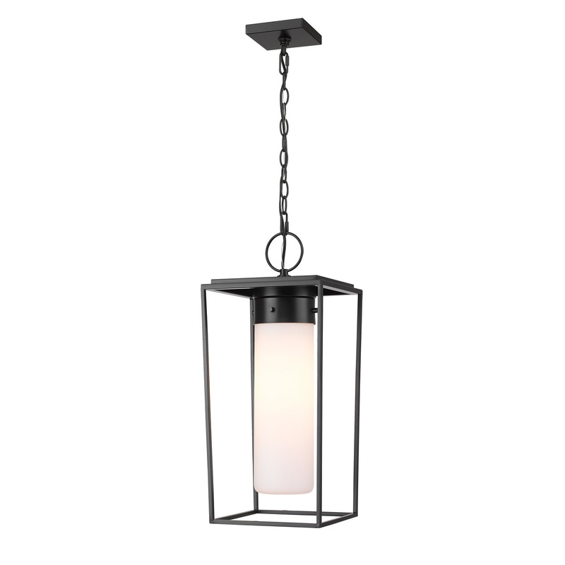 Z-Lite 595CHB-BK Sheridan One Light Outdoor Chain Mount Ceiling Fixture, Black
