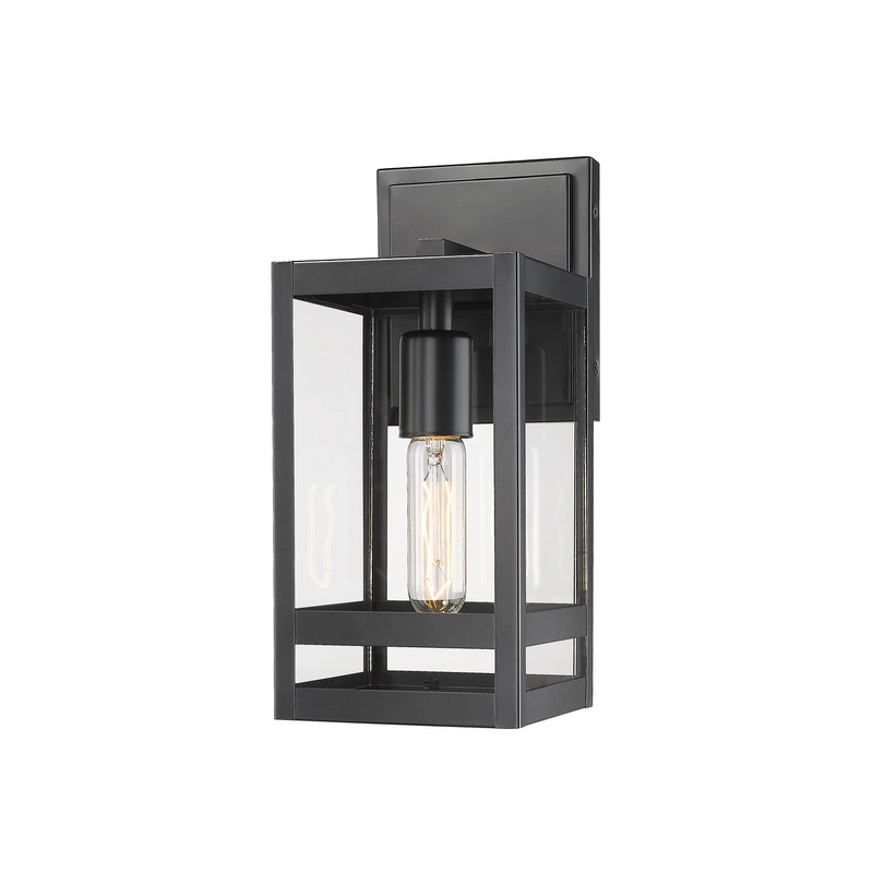 Z-Lite 596S-BK Nuri One Light Outdoor Wall Sconce, Black