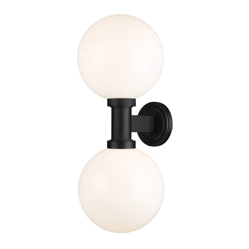 Z-Lite 597B2-BK Laurent Two Light Outdoor Wall Sconce, Black