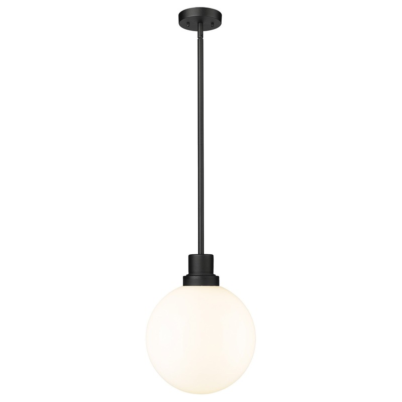 Z-Lite 597P12-BK Laurent One Light Outdoor Pendant, Black