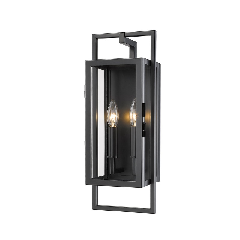 Z-Lite 598S-BK Lucian Two Light Outdoor Wall Sconce, Black