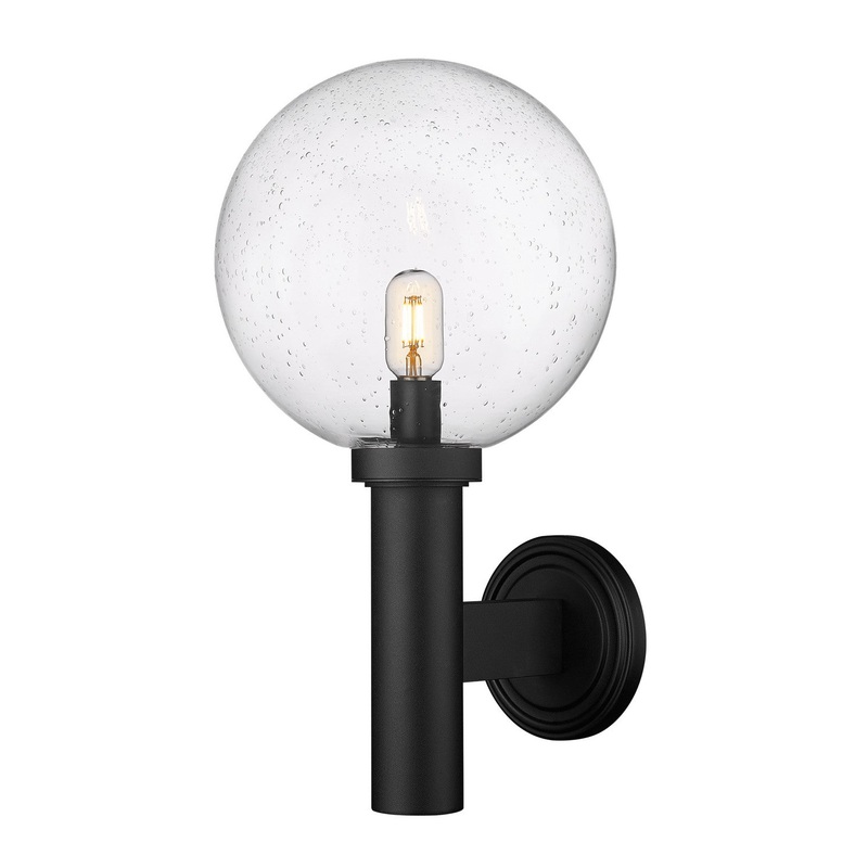 Z-Lite 599B-BK Laurent One Light Outdoor Wall Sconce, Black