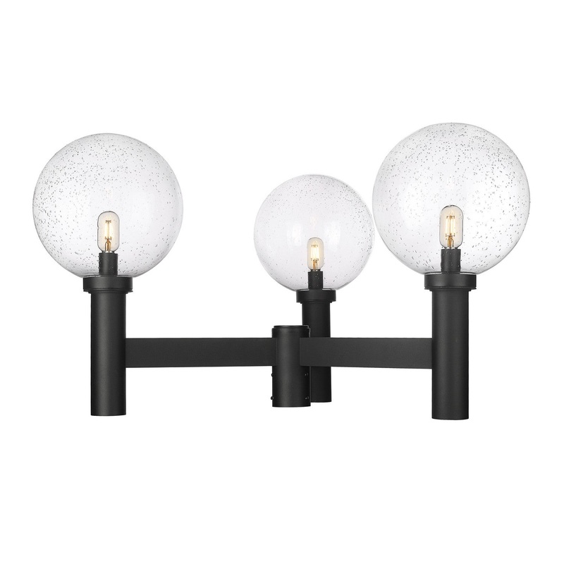 Z-Lite 599BP3-BK Laurent Three Light Outdoor Post Mount, Black