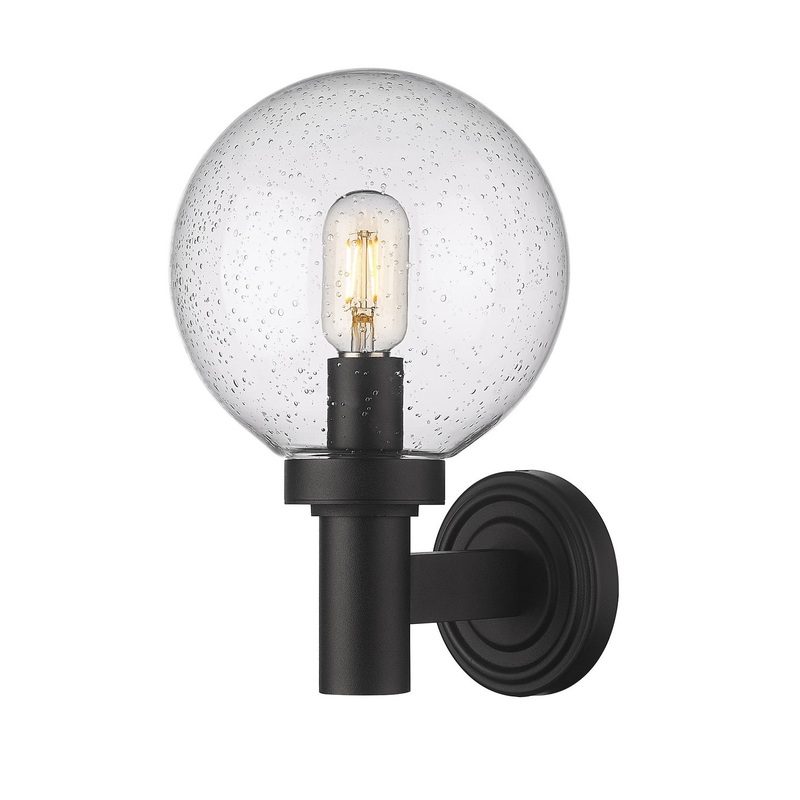 Z-Lite 599M-BK Laurent One Light Outdoor Wall Sconce, Black