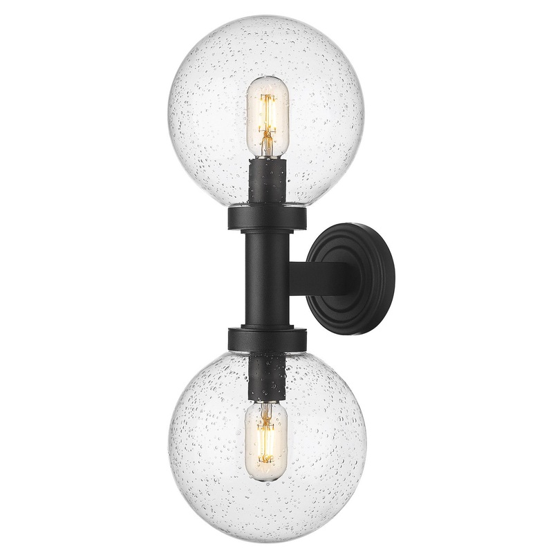 Z-Lite 599M2-BK Laurent Two Light Outdoor Wall Sconce, Black