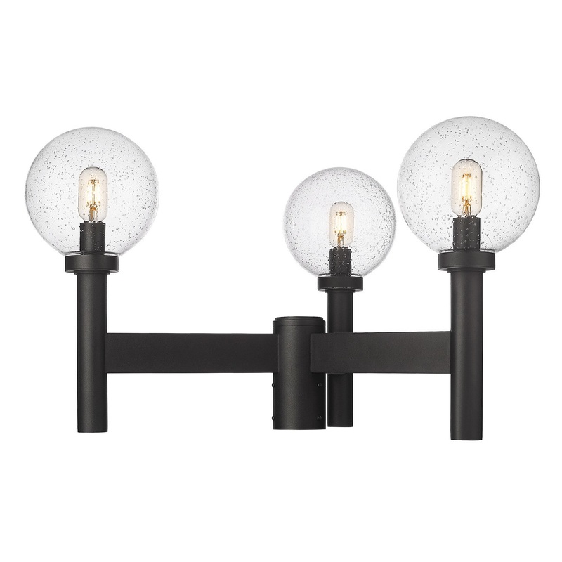 Z-Lite 599MP3-BK Laurent Three Light Outdoor Post Mount, Black