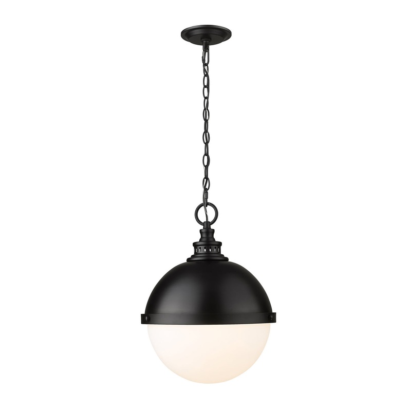 Z-Lite 619P14-MB Peyton Two Light Pendant, Matte Black