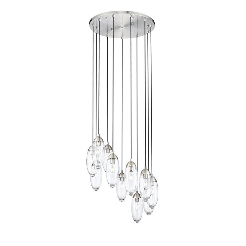 Z-Lite 651P-11R-BN Arden 11 Light Chandelier, Brushed Nickel