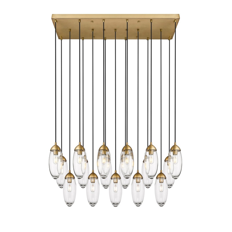 Z-Lite 651P-17L-RB Arden 17 Light Chandelier, Rubbed Brass