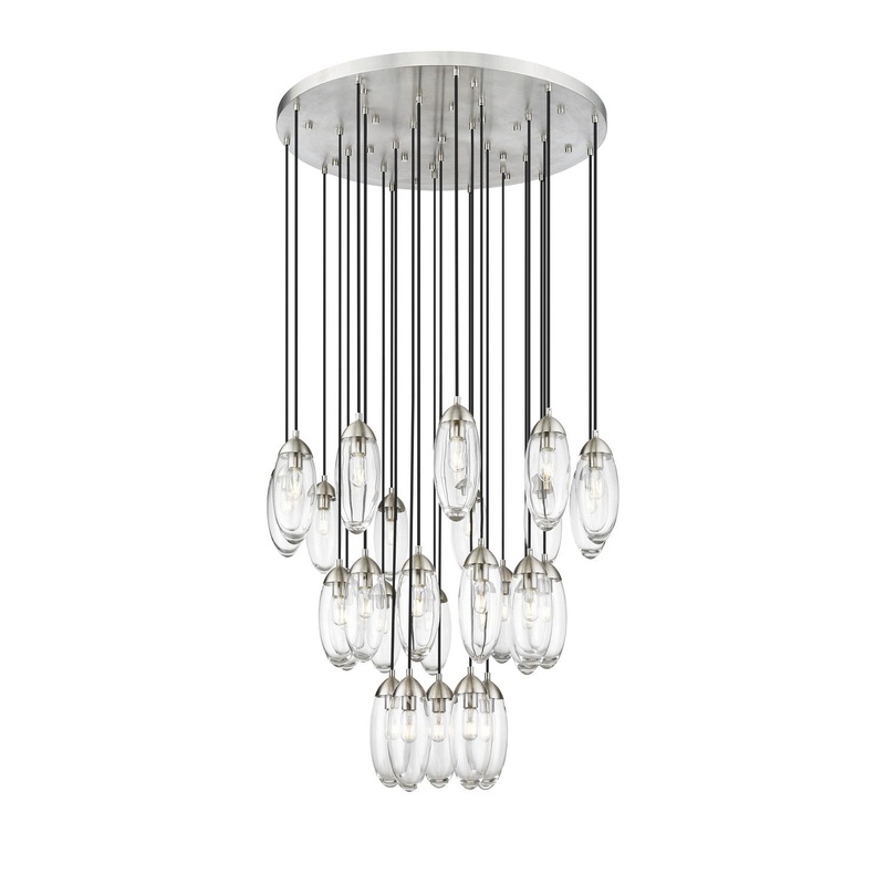Z-Lite 651P-27R-BN Arden 27 Light Chandelier, Brushed Nickel