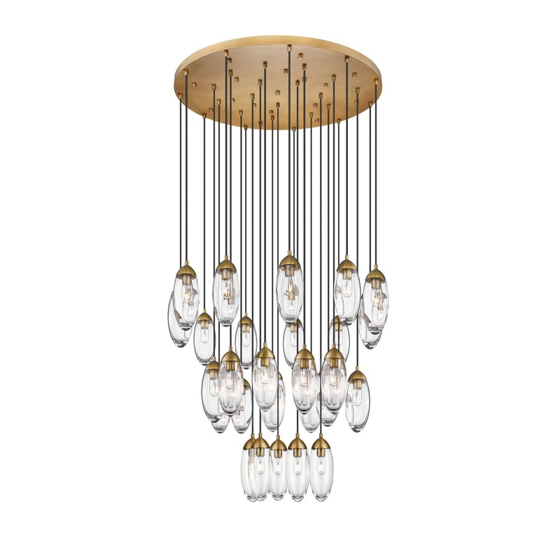 Z-Lite 651P-27R-RB Arden 27 Light Chandelier, Rubbed Brass