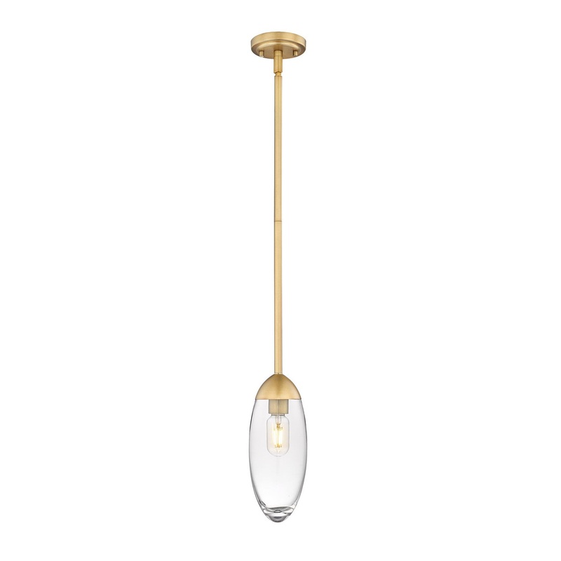 Z-Lite 651P-ROD-RB Arden One Light Pendant, Rubbed Brass