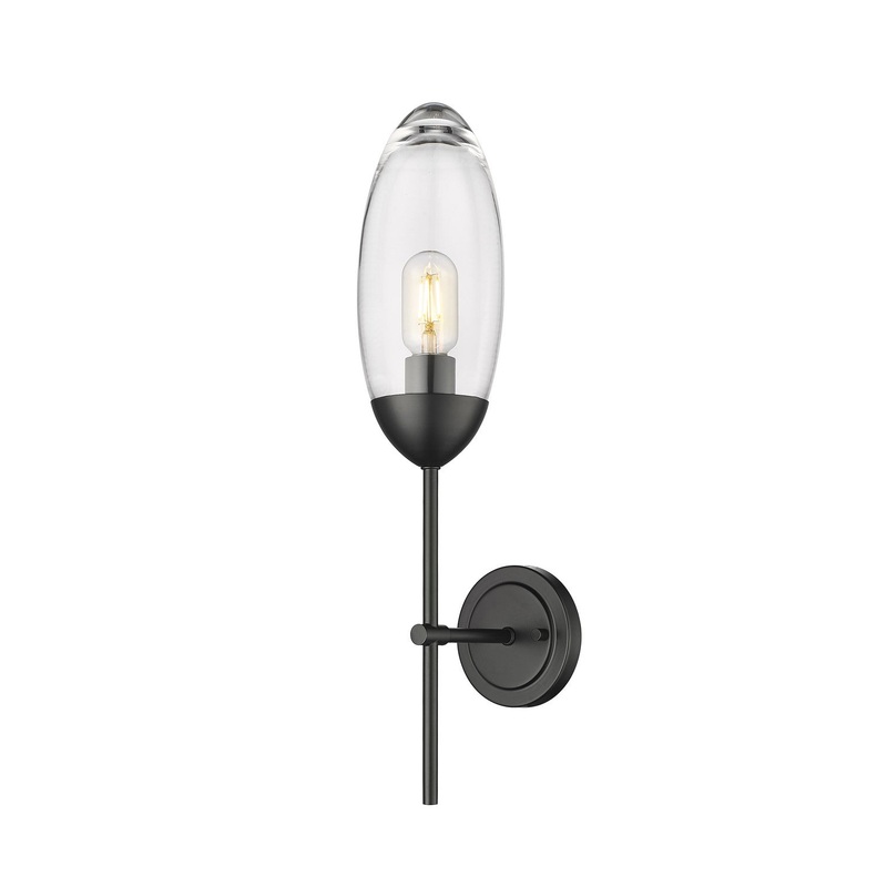 Z-Lite 651S-MB Arden One Light Wall Sconce, Matte Black