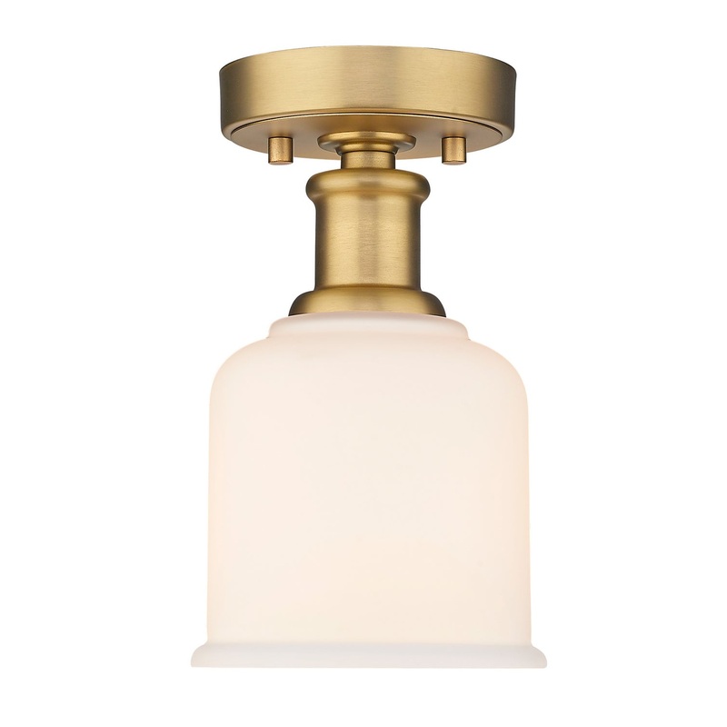 Z-Lite 733F1-HBR Bryant One Light Flush Mount, Heritage Brass