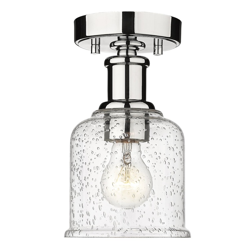 Z-Lite 734F1-CH Bryant One Light Flush Mount, Chrome