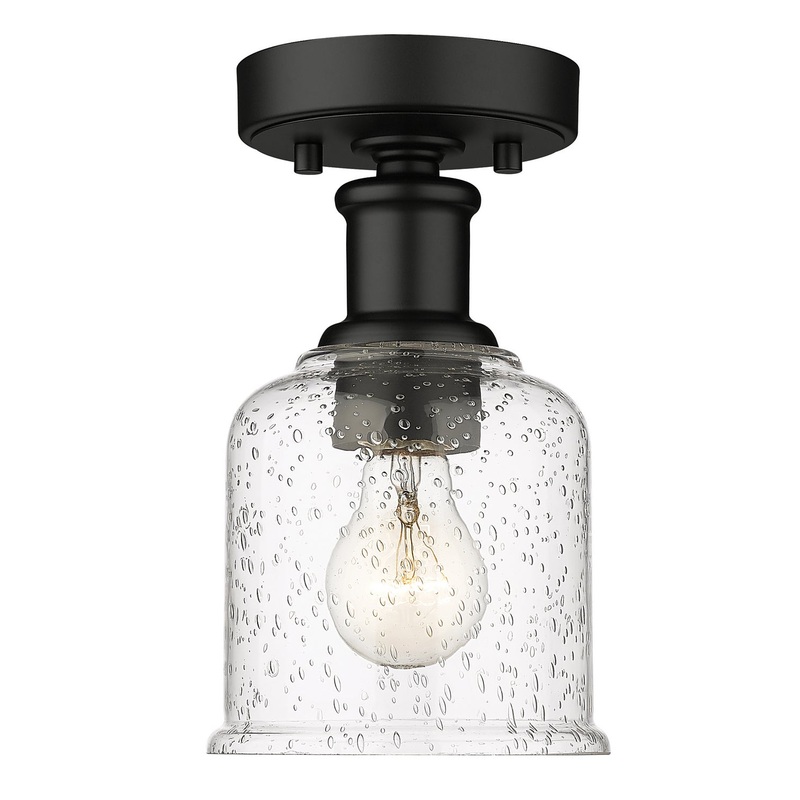 Z-Lite 734F1-MB Bryant One Light Flush Mount, Matte Black
