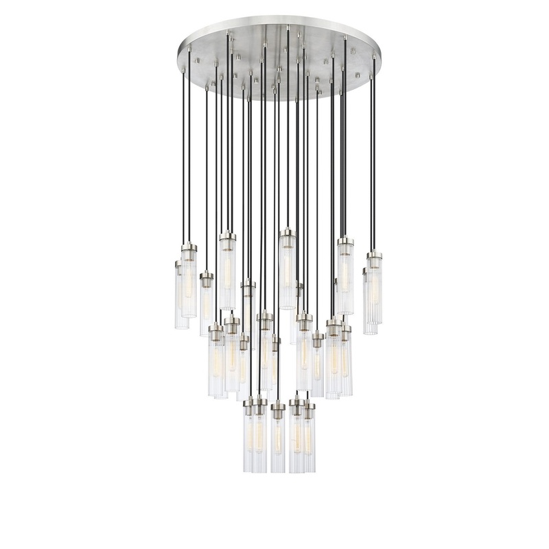Z-Lite 740P-27R-BN Beau 27 Light Chandelier, Brushed Nickel